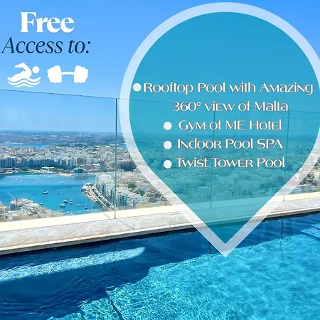 Apartament Mercury Tower Exclusive 1br With Rooftop Pool By Arcobnb St. Julian's
